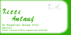 kitti anlauf business card